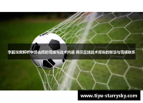 李毅深度解析中场选择的情感与战术内涵 揭示足球战术背后的智慧与情感联系
